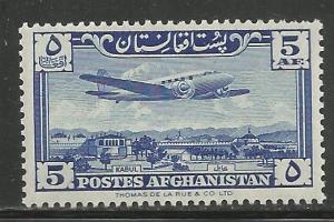 AFGHANISTAN  C38  MINT HINGED, PLANE OVER PALACE GROUNDS