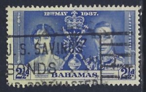 Bahamas, Scott #99; 2 1/2p King George VI Coronation, Used