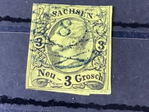 Saxony 1855 Grid Number 8  for Chemnitz  Cancel Stamp 57168