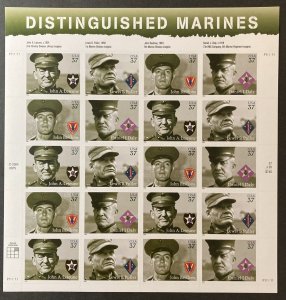 U.S. 2005 #3961-4 Sheet, Distinguished Marines, MNH.