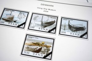 COLOR PRINTED DENMARK 1851-2010 STAMP ALBUM PAGES (186 illustrated pages)