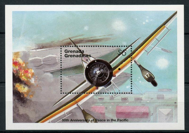 Grenadines Grenada 1995 MNH WWII WW2 VJ Day Peace Pacific 1v S/S Aviation Stamps