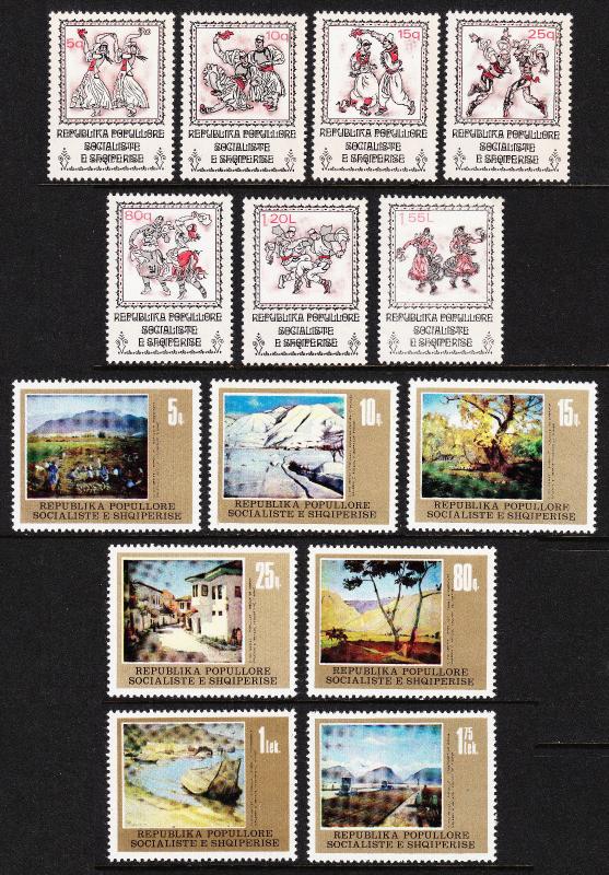 ALBANIA — SCOTT 1314//1826 — 1970-77 SETS — MH/MNH — SCV $32.90