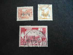 Stamps - Burma - Scott# O59,O60,O63 - Used Part Set of 3 Stamps