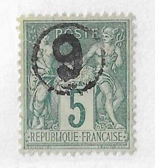 France Sc #78 5c with numeral cancel VF