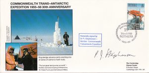 British Antarctic Territory FDC Sc 148 Signed Dr P J Stephenson Cachet Dog sl...