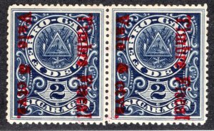 Nicaragua (Bluefields), RH33, H32- 15c on 5c, pos 3,4