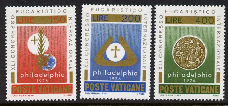 Vatican 592-4 MNH - 41st International Eucharistic Congress