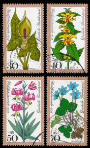 Germany FRG 1978 Sc B553-56 uxf Flowers