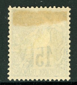 France Colonies 1881 Peace & Commerce 15¢ Blue Sc# 51 Mint D671