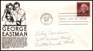 US 1062 George Eastman C Anderson Black Pencil FDC