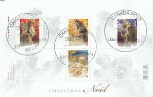 Canada 2009 Christmas Souvenir Sheet, #2343 Used