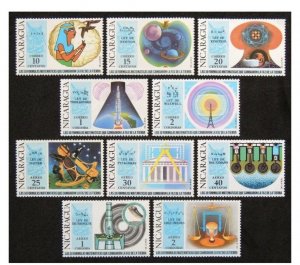 Space Space 1971 Nicaragua Mathematics Physics formulas Einstein 1613-1622 MNH