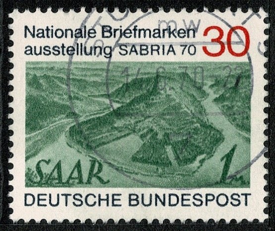 GERMANY 1970 SABRIA 70 STAMP EXHIBITION USED (VFU) P.14 SG1519 SUPERB