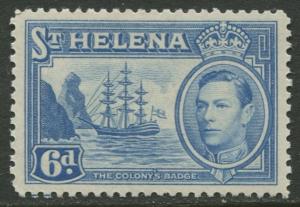 St.Helena - Scott 123 - KGVI Definitive -1938 - MVLH - Single 6p Stamp