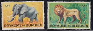 Burundi # 86-87, Elephant & Lion, High Values, NH, 1/2 Cat.