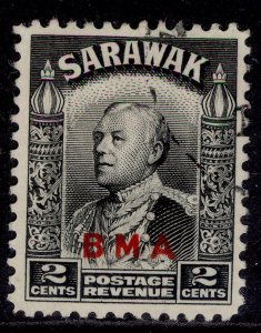 SARAWAK GVI SG127, 2c black, FINE USED.