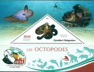 OCTOPUS MARINE FAUNA CHARLES DARWIN MADAGASCAR 2019 MNH STAMP SET 4 SHEETS