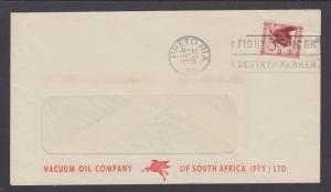 South Africa Sc 201, 1p red brown Gnu 1958 Vacuum Oil Company FIGHT CANCER