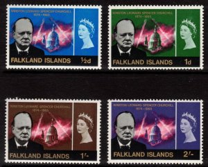 FALKLAND ISLANDS 1966 Churchill; Scott 158-61, SG 223-26; MNH