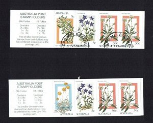 Australia: 1986, Alpine Wild Flowers, 2 Stamp Booklets, SB 55/6, Mint / Used