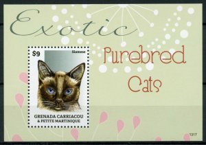 Grenadines Grenada Stamps 2013 MNH Exotic Purebred Cats Siamese Cat 1v S/S I