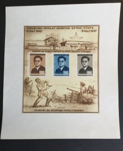 Albania Sc# 393a Mint Never Hinged MNH 1947 5th Anniv. Stafa Souvenir Sheet