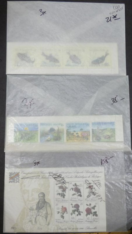 EDW1949SELL : BELGIUM Very clean grouping of all VFMNH CPLT SETS & S/S Cat $2106