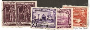 British Guiana 238, 238a, 239-241 Used