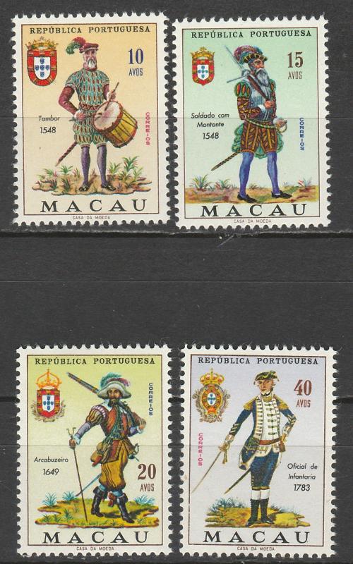 MACAU 1966 UNIFORMS 10A-40A MNH **