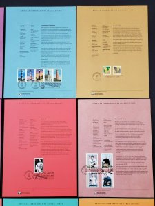 US 2003 Lot of 12 USPS American Commemorative Cancellations Stamp Panels