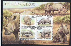 Burundi 836 MNH 2011 Rhinocerous