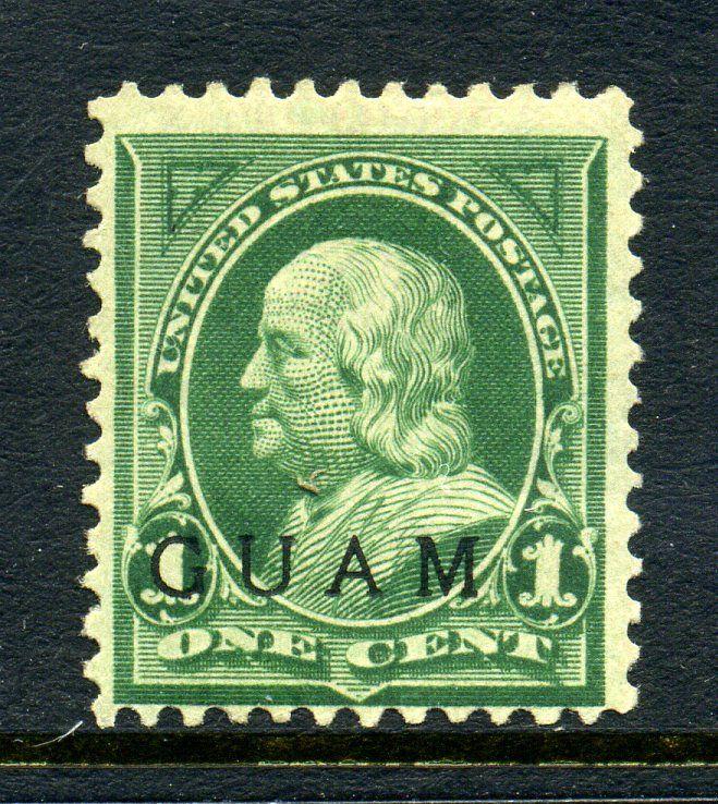 Guam Scott 1 Overprint Mint Stamp Special Printing w/PF Cert (Guam 1-pf1)