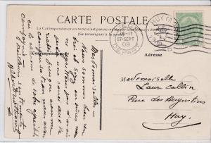 1909 French Gabon Congo Postcard Stamped with Belgium & French Congo