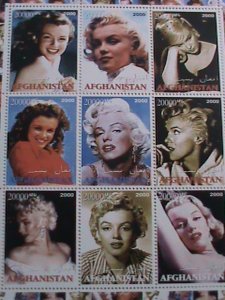 ​AFGHANISTAN -2000 MARILYN MONROE MNH SHEET. #3