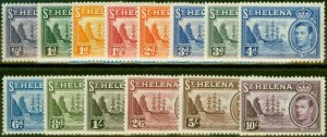 St Helena 1938-40 Set of 14 SG131-140 Fine LMM