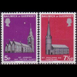 GUERNSEY 1971 - Scott# 62-3 Christmas 5-7.5p LH