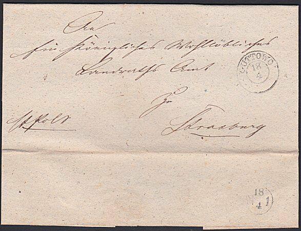 POLAND c1865 cover - folded entire ex GUTTOWO....... ......................55045