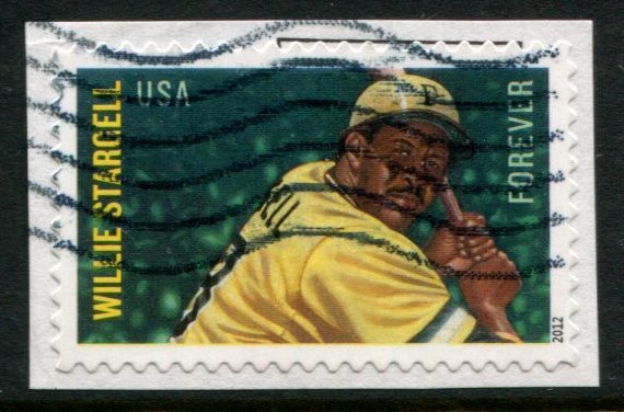 4696 US (45c) Willie Stargell SA, used on paper