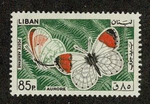 Lebanon #C432 MH 85p butterfly