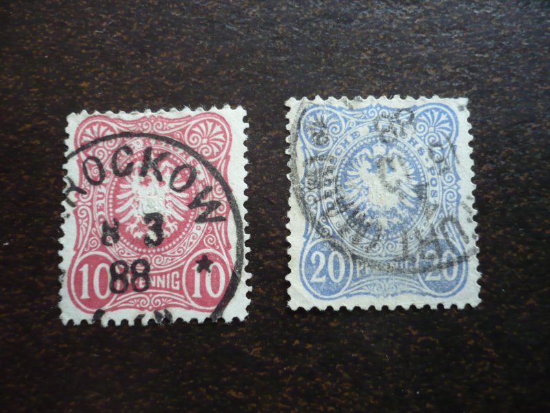 Stamps - Germany - Scott# 39-40 - Used Partial Set of 2 Stamps