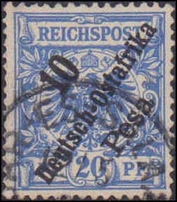 German East Africa #9, Incomplete Set, 1896, Used