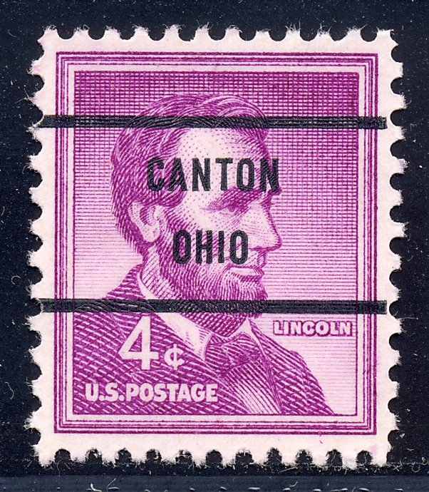 Canton OH, 1036-71 Bureau Precancel, 4¢ Lincoln