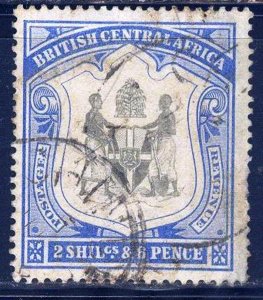 British Centralafrica Malawi 1897 Coats of Arms 2 Sh. 6 p. Used