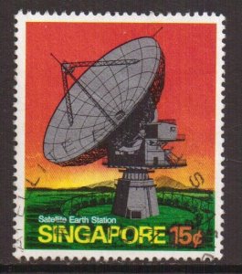 Singapore   #142  used   1971  satellite station 15c