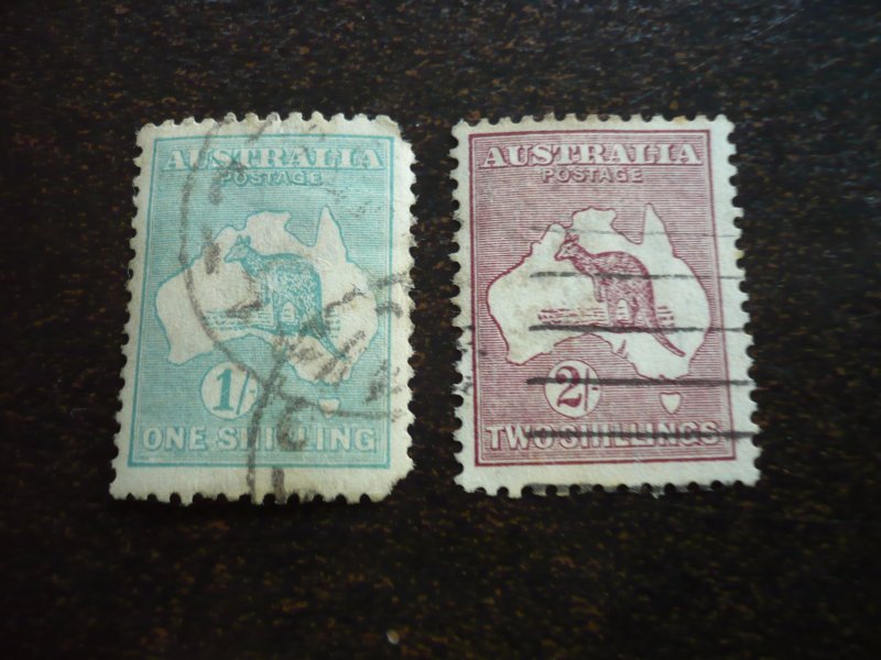 Stamps - Australia - Scott# 98-99 - Used Part Set of 2 Stamps