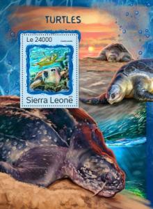 SIERRA LEONE 2016 SHEET TURTLES REPTILES MARINE LIFE srl161212b