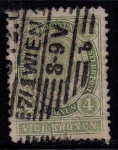 AUSTRIA Sc# 85 USED F Emperor Franz Joseph