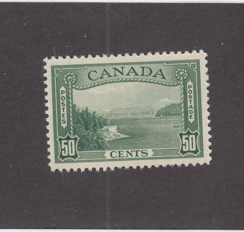 CANADA (MK3347) # 244 VF-MNH 50cts JAN 1938 /VANCOUVER HARBOUR /GRN CAT VAL $90