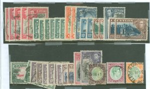 Ceylon #278-89a Used Single (Complete Set)